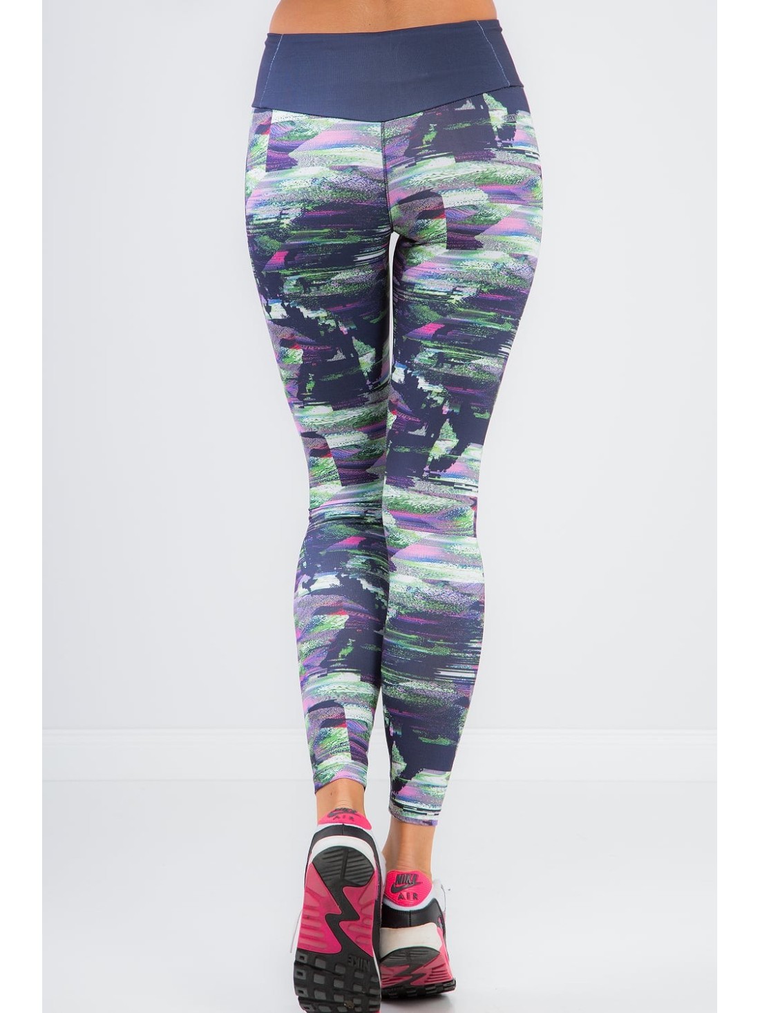 Purple leggings with patterns H001 - Online store - Boutique